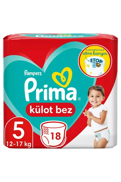 Prima Külot Bebek Bezi 5 Beden 18 Adet Junior Tekli Paket ürün görseli