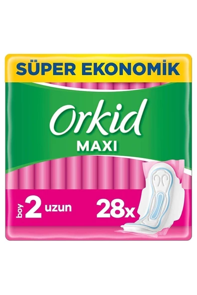 Orkid Maxi Hijyenik Ped Uzun Süper Ekonomik Paket 28 Ped ürün görseli 1