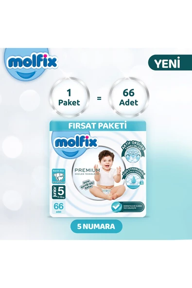 Molfix Premium Ultra Fırsat Paketi 5 Beden 66 Adet - 2