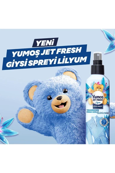 Yumoş Jet Fresh Giysi Spreyi Lilyum 200 ml 2 Adet - Resim 3