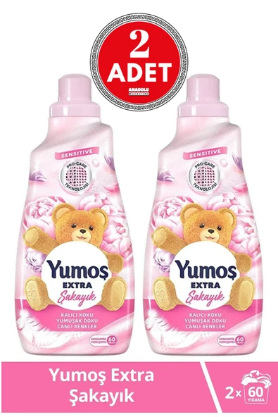Yumoş Extra Konsantre Çamaşır Yumuşatıcısı Şakayık 1440ml 2 Adet - 3