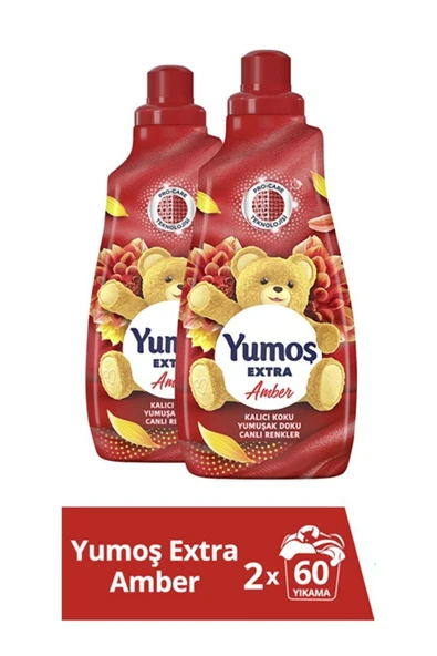 Yumoş Extra Çamaşır Yumuşatıcısı Amber 1440 Ml 2 Adet - 7