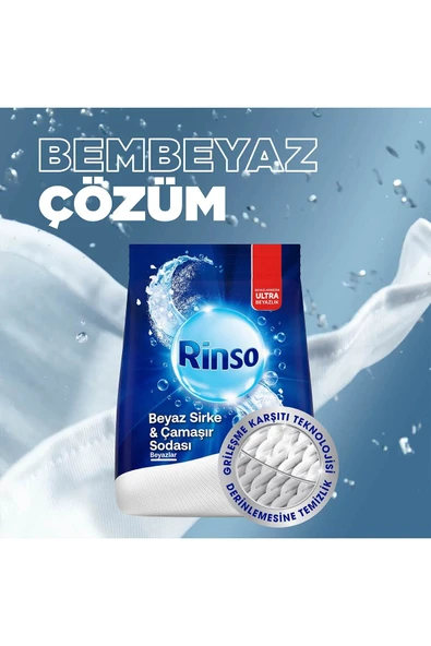 Rinso Beyaz Sirke Ve Çamaşır Sodası Beyazlar Için Toz Deterjan 10 Kg X1 - 7