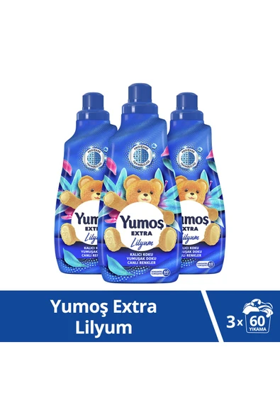 Yumoş Extra Konsantre Çamaşır Yumuşatıcısı Lilyum 1440 ml 60 Yıkama 3 Adet - 5