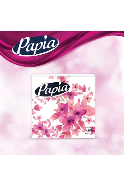 Papia Dekor 20'li Peçete (6 PAKET X 20 YAPRAK) - 2