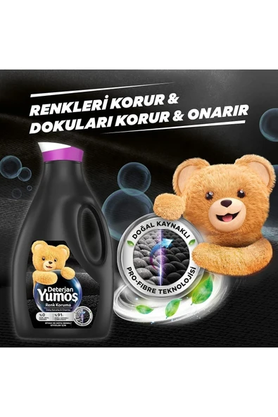 Unilever Yumos Sıvı Deterjan Siyahlar Için Canlandırıcı Bakım 1690 ml X 4 ADET - Resim 4