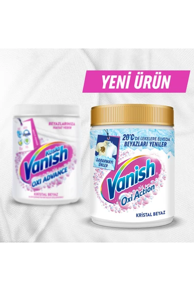 Vanish Oxi Action Kristal Beyaz Toz Deterjan Güçlendirici ve Leke Çıkarıcı 480 Gram - Resim 8