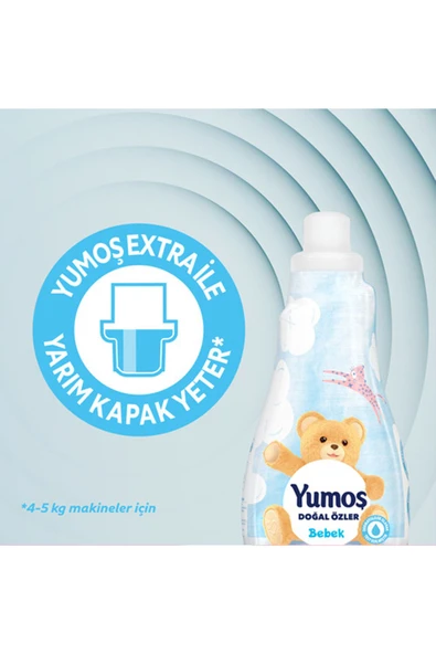 Yumoş Doğal Özler Konsantre Çamaşır Yumuşatıcısı Bebek 1200 ml 50 Yıkama 3 Adet - 3