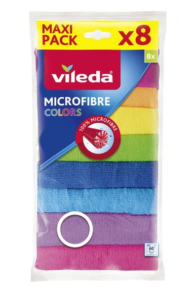 Vileda Mikrofiber Temizlik Bezi Colors 8 Li ürün görseli