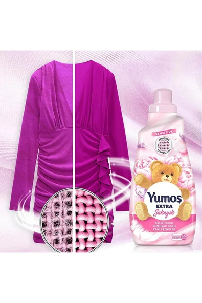 Yumoş Extra Konsantre Çamaşır Yumuşatıcısı Şakayık 1440ml 2 Adet - 5