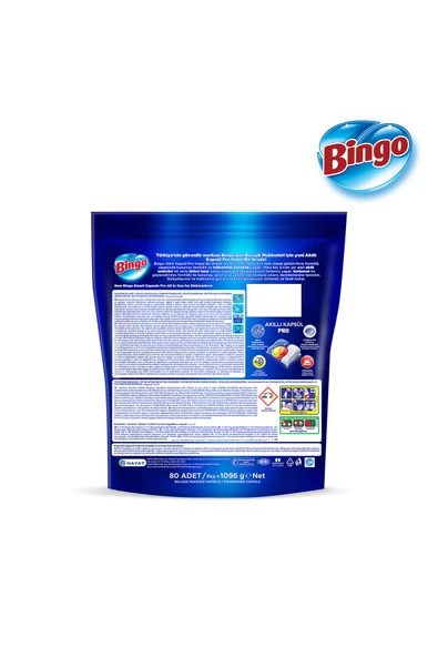 Bingo Akıllı Kapsül Pro Bulaşık Makinesi Deterjanı Tableti 80 Adet - 4