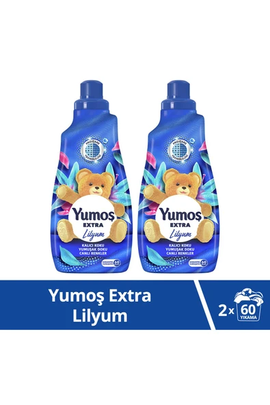 Yumoş Extra Konsantre Çamaşır Yumuşatıcısı Lilyum 1440 ml 60 Yıkama 2 Adet