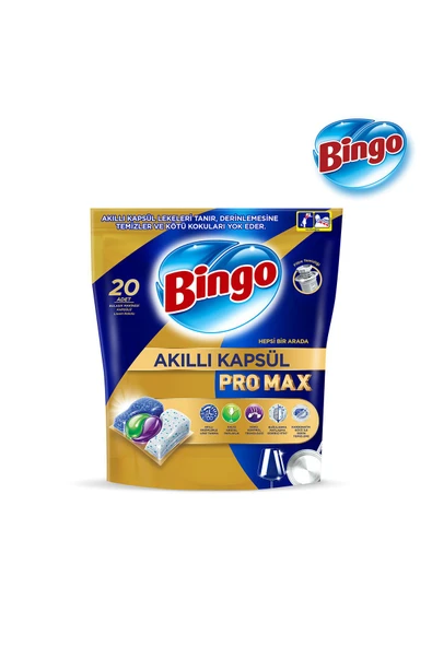 Bingo Akıllı Kapsül Pro Max Bulaşık Makinesi Deterjanı Tableti 20'li - 4
