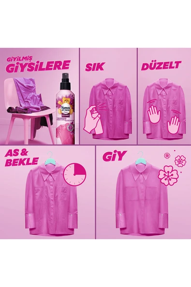Yumoş Jet Fresh Giysi Spreyi Orkide 200 ml 2 Adet - Resim 7