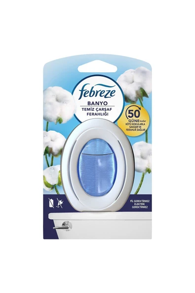 Febreze Hava Ferahlatıcı Banyo  Oda Kokusu Temiz Çarşaf Ferahlığı - Resim 2