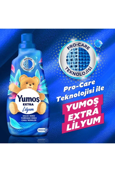 Yumoş Extra Konsantre Çamaşır Yumuşatıcısı Lilyum 1440 ml 60 Yıkama 2 Adet - 6