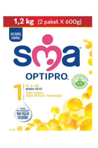 SMA Optipro 1 0-6 Ay Bebek Sütü 1200 gr - Resim 2