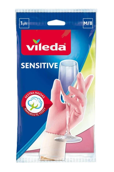 Vileda Candy Pink -Orta Boy Eldiven