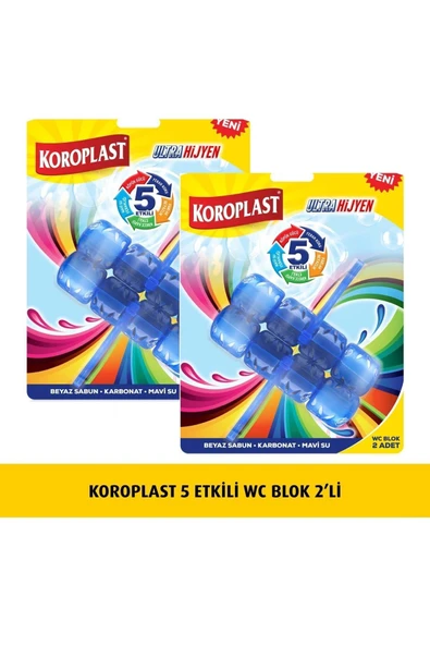 Koroplast Wc Blok 5 Etkili 2 X 50 Gr x 2 Paket