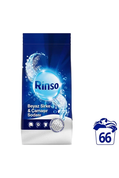 Rinso Beyaz Sirke Ve Çamaşır Sodası Beyazlar Için Toz Deterjan 10 Kg X1
