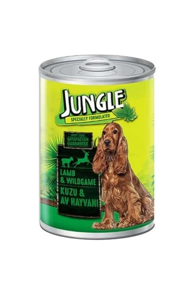 Jungle Kuzu Etli Ve Av Hayvanlı Yetişkin Köpek Konservesi 415 gr - Petshopundan - 2
