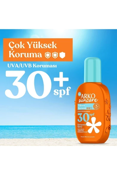 ARKO Suncare Spf30 Yüksek Korumalı Vücut Güneş Spreyi 200 ml - 4