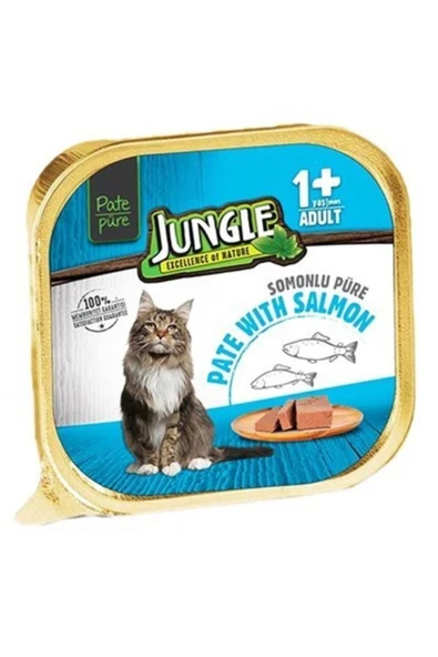 Jungle Balıklı Pate Yetişkin Konserve Kedi Maması 100 gr