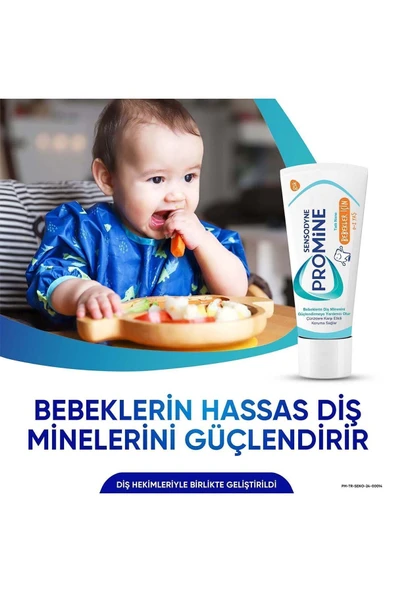 Sensodyne Promine 0-2 Yaş Bebekler İçin Yapay Aroma&Tatlandırıcı İçermeyen Şekersiz Diş Macunu 50ml