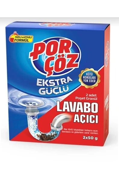 Porçöz Lavabo Açıcı Granül 50 gr * 2 ' Li