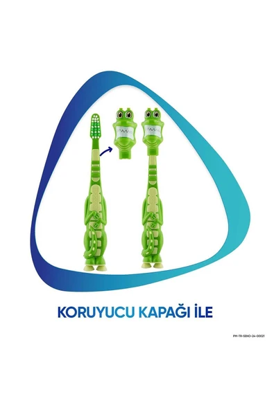 Sensodyne Promine 3-5 Yaş Çocuklar İçin Sevimli Timsah Karakterli Diş Fırçası Yumuşak - 7