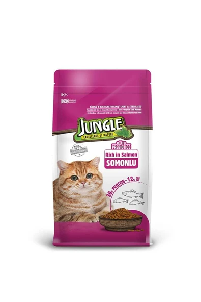 Jungle Sterilesed Somonlu Kısır Kedi Maması 1,5 Kg