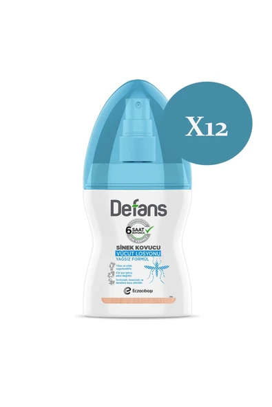 Defans Sinek Kovucu Vücut Losyonu 100 Ml X 12 Adet