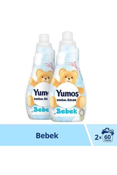 Yumoş Doğal Özler Bebek Konsantre Çamaşır Yumuşatıcı 1200 ml 50 Yıkama X 2 Adet - 2