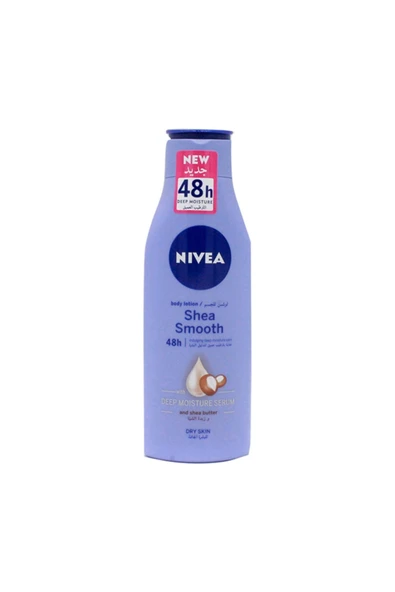 NIVEA Derin Nemlendirici Vücut Sütü Smooth Sensation 250ml, Kuru Cilt, Shea Yağı, 48saat Nem, Yumuşak Cilt