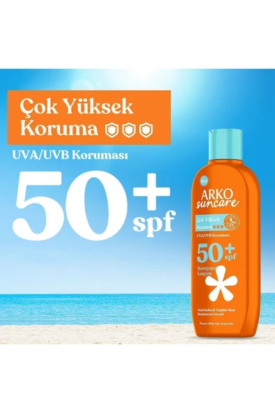 ARKO Suncare Spf50 Çok Yüksek Korumalı Vücut Güneş Losyonu 200 ml - 3