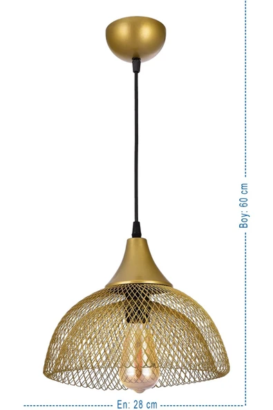 MODERN METAL AVİZE TEKLİ SARKIT / E27 - Resim 2