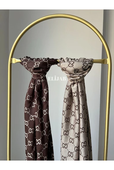 G DESEN İPEKSİ KAŞMİR ÇİFT TARAFLI ŞAL 3'lü SET (HAKİ - BEJ - GRİ) - 4