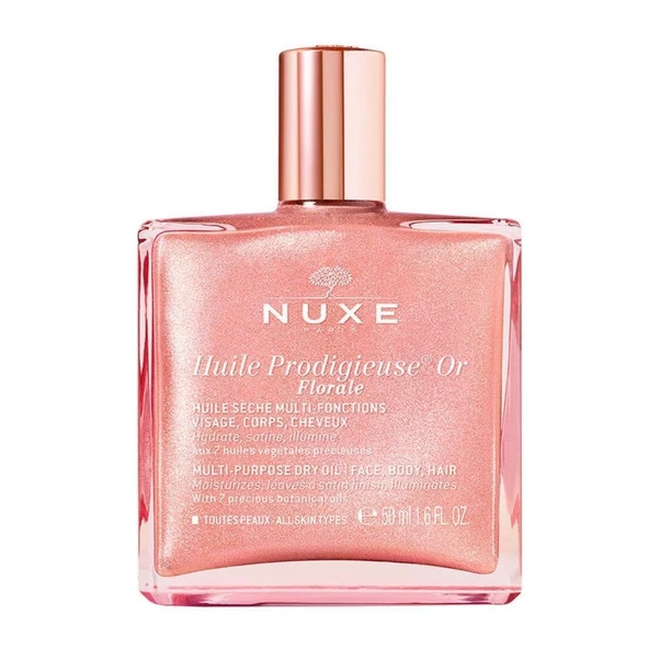 Nuxe Huile Prodigieuse OR Floral Pembe Parıltılı Çiçeksi Çok Amaçlı Kuru Yağ 50 ml