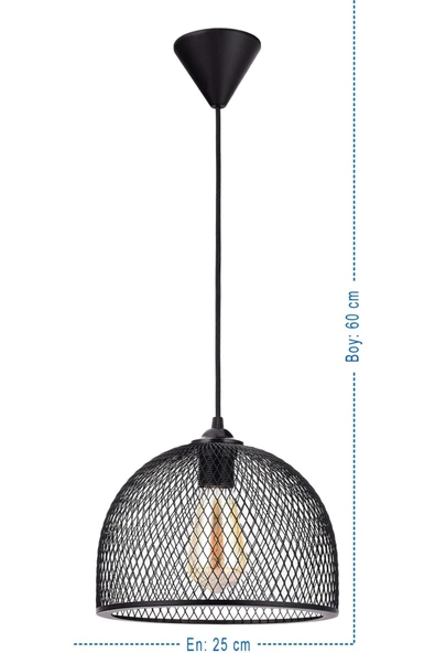 MODERN METAL AVİZE TEKLİ SARKIT / E27 - 2