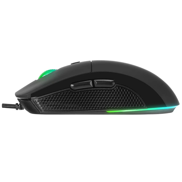 Rampage Radiant M1 Makrolu 7200 Dpi RGB Aydınlatmalı Gaming Oyuncu Mouse Siyah - 4
