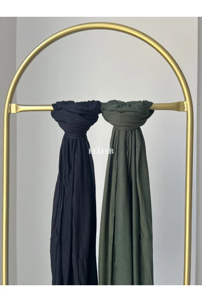 PENYE ŞAL ÜÇLÜ SET (siyah - haki)