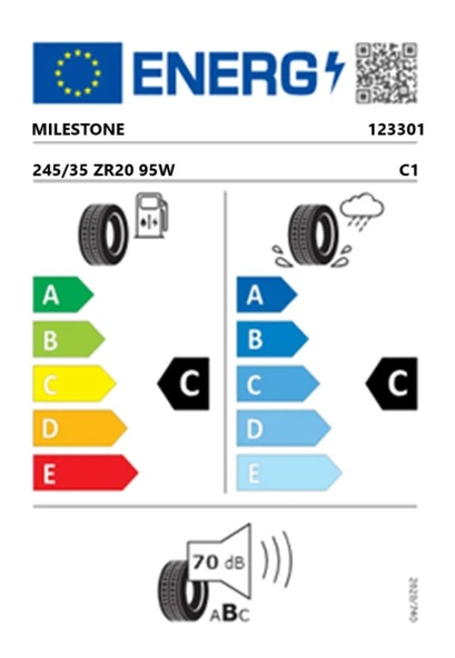 Milestone 245/35 ZR20 TL 95W REINF. CARMILE SPORT Yaz Lastiği (Üretim Tarihi:2025) - 2