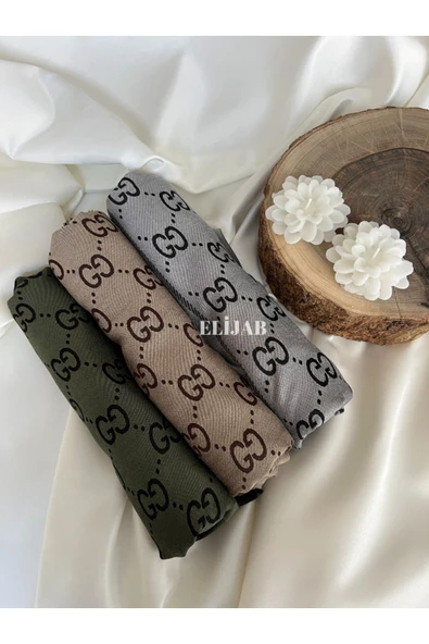 G DESEN İPEKSİ KAŞMİR ÇİFT TARAFLI ŞAL 3'lü SET (HAKİ - BEJ - GRİ)