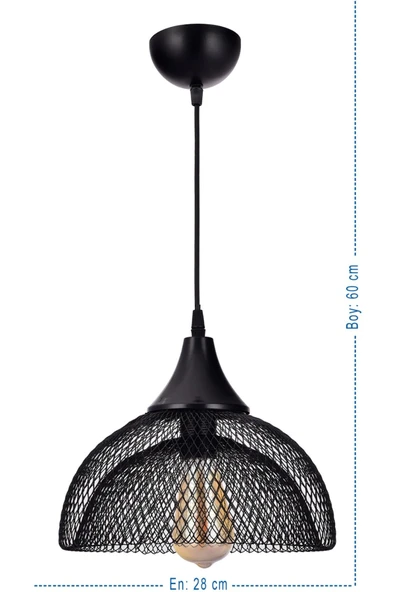 MODERN METAL AVİZE TEKLİ SARKIT / E27 - 2