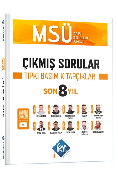 MSÜ Çıkmış Sorular Son 8 Yıl Tıpkı Basım Kitapçıkları KR Akademi Yayınları ürün görseli
