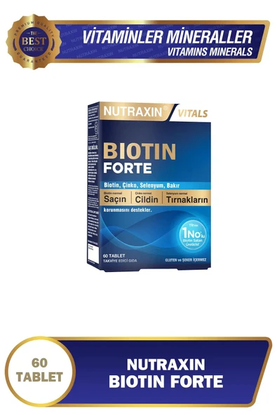 Nutraxin Biotin Forte Tablet 60'lı 8680512635512