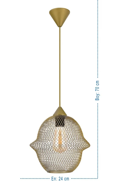 MODERN METAL AVİZE TEKLİ SARKIT / E27