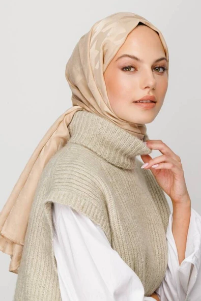 LATTE KAZAYAĞI DESEN İPEKSİ JAKAR ŞAL