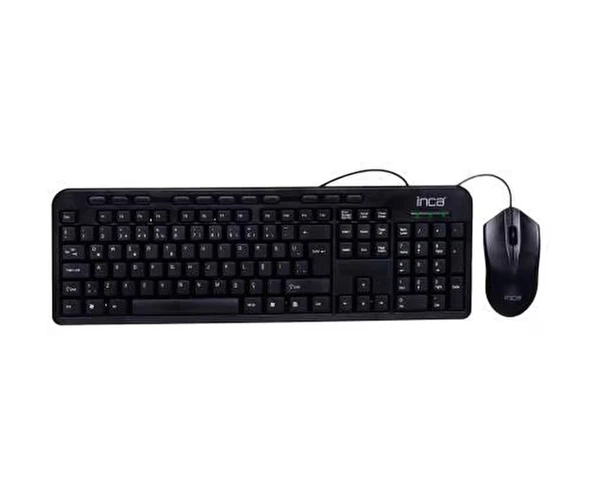 INCA IMK-375T Q Türkçe Kablolu USB Multimedya Siyah Klavye+ Mouse