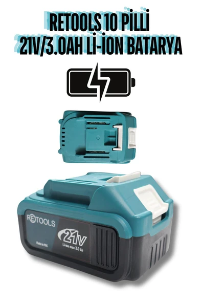 10 Pilli Li-ion Batarya 21V/3.0AH Mavi